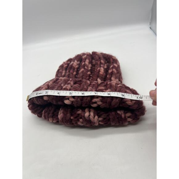 Chunky Knit Purple Pink Universal Thread Beanie Hat Acrylic Winter Small - Picture 7 of 8